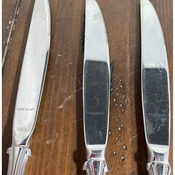 Oneida Arbor American Harmony Stainless Dinner Knives Beaded USA Flatware 5 - Picture 4 of 4